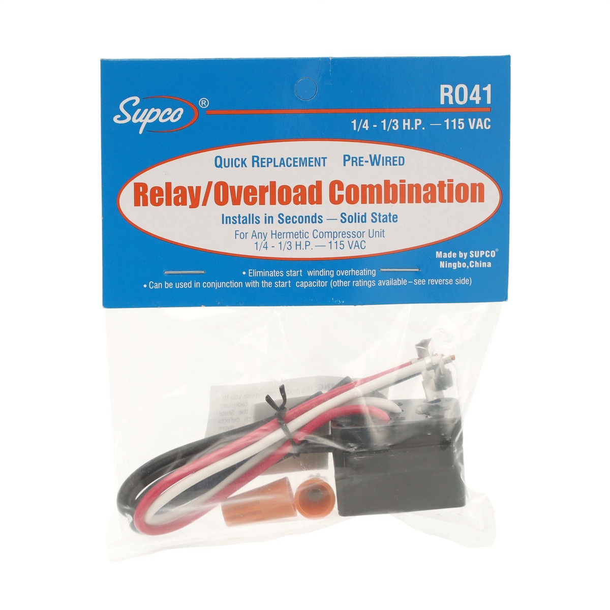 RO41 - Universal Supco Refrigerator Relay & Overload